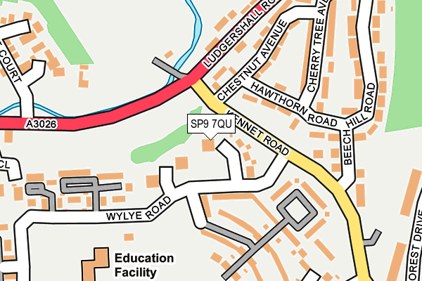 SP9 7QU map - OS OpenMap – Local (Ordnance Survey)