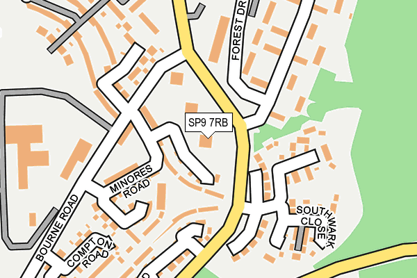 SP9 7RB map - OS OpenMap – Local (Ordnance Survey)