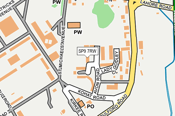 SP9 7RW map - OS OpenMap – Local (Ordnance Survey)