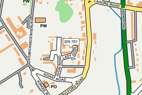 SP9 7RY map - OS OpenMap – Local (Ordnance Survey)