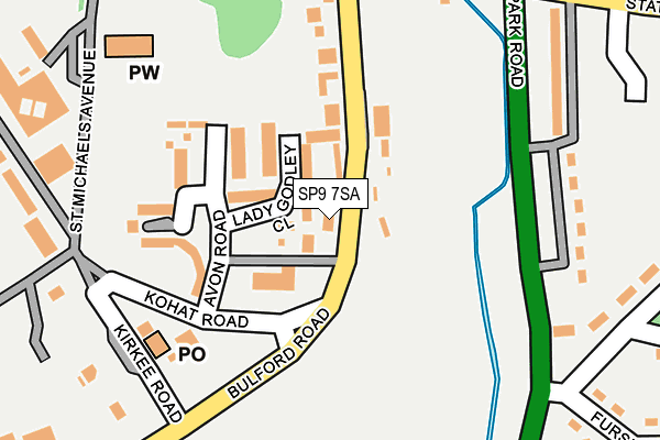 SP9 7SA map - OS OpenMap – Local (Ordnance Survey)