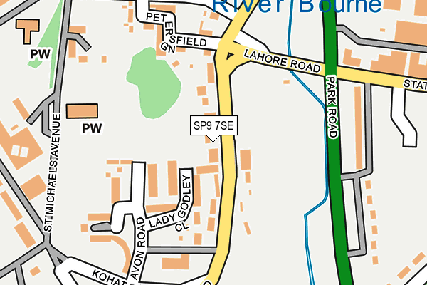 SP9 7SE map - OS OpenMap – Local (Ordnance Survey)