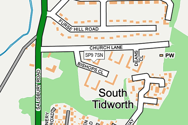 SP9 7SN map - OS OpenMap – Local (Ordnance Survey)