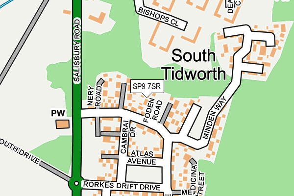 SP9 7SR map - OS OpenMap – Local (Ordnance Survey)