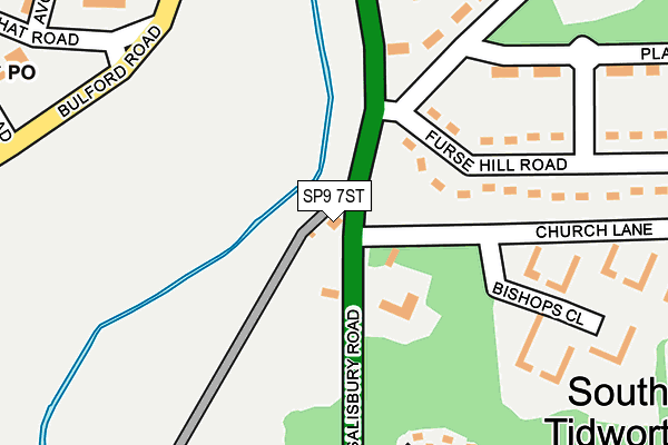 SP9 7ST map - OS OpenMap – Local (Ordnance Survey)