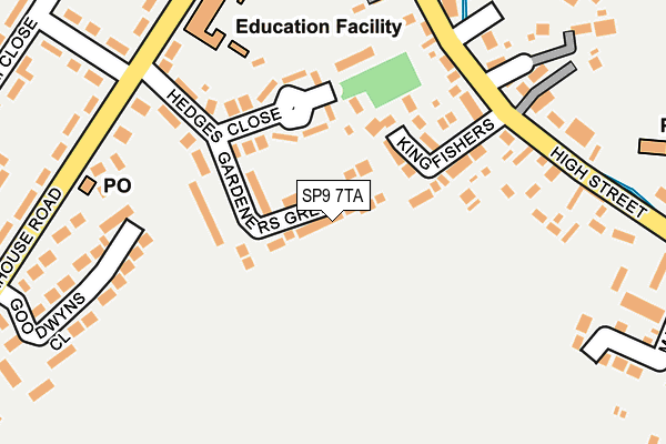 SP9 7TA map - OS OpenMap – Local (Ordnance Survey)
