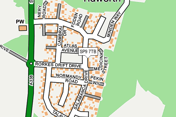 SP9 7TB map - OS OpenMap – Local (Ordnance Survey)