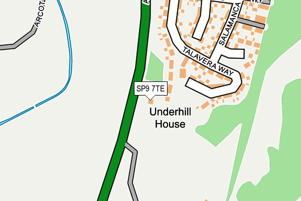 SP9 7TE map - OS OpenMap – Local (Ordnance Survey)