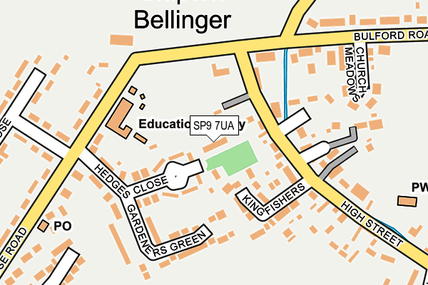 SP9 7UA map - OS OpenMap – Local (Ordnance Survey)