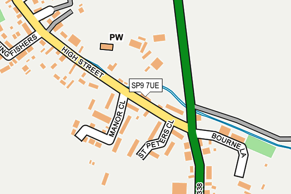 SP9 7UE map - OS OpenMap – Local (Ordnance Survey)