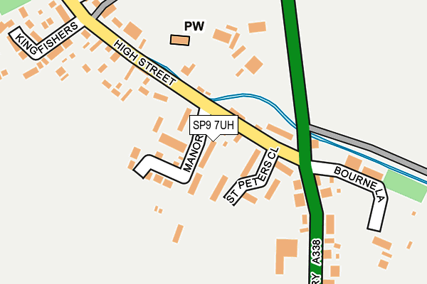 SP9 7UH map - OS OpenMap – Local (Ordnance Survey)