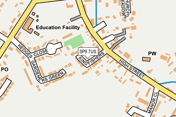 SP9 7US map - OS OpenMap – Local (Ordnance Survey)