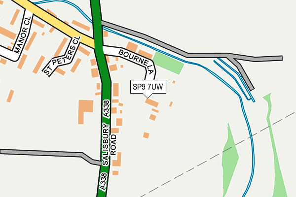 SP9 7UW map - OS OpenMap – Local (Ordnance Survey)