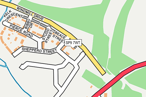 SP9 7WT map - OS OpenMap – Local (Ordnance Survey)