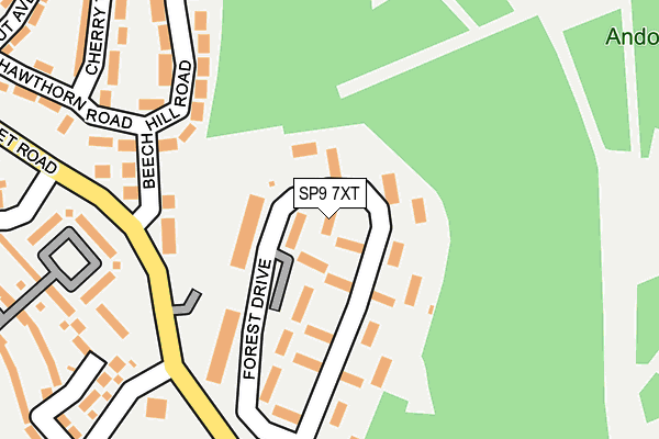 SP9 7XT map - OS OpenMap – Local (Ordnance Survey)