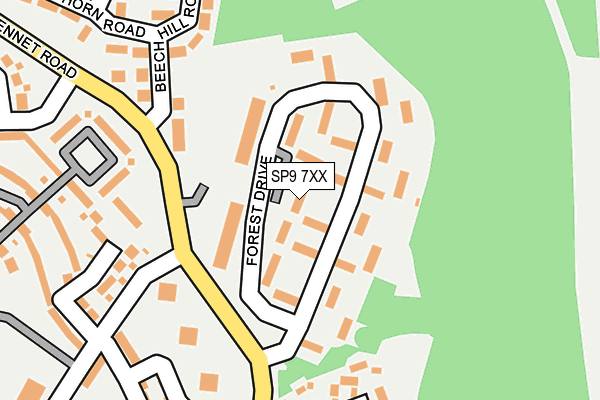 SP9 7XX map - OS OpenMap – Local (Ordnance Survey)