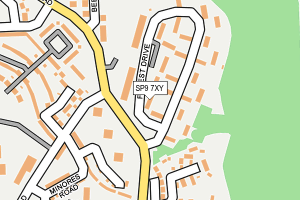SP9 7XY map - OS OpenMap – Local (Ordnance Survey)