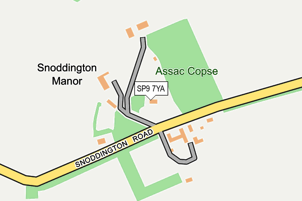 SP9 7YA map - OS OpenMap – Local (Ordnance Survey)
