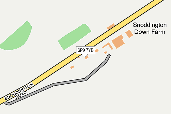 SP9 7YB map - OS OpenMap – Local (Ordnance Survey)