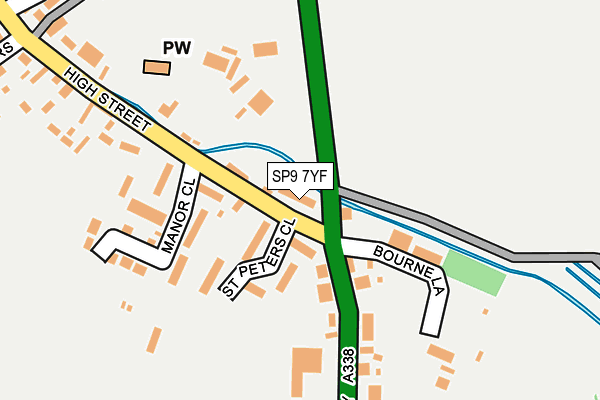 SP9 7YF map - OS OpenMap – Local (Ordnance Survey)