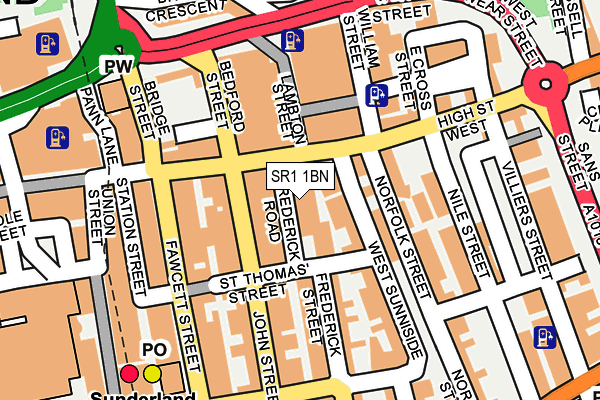 SR1 1BN map - OS OpenMap – Local (Ordnance Survey)