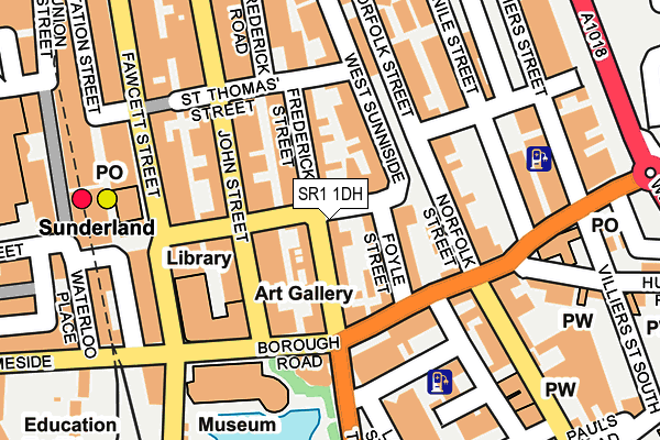 SR1 1DH map - OS OpenMap – Local (Ordnance Survey)