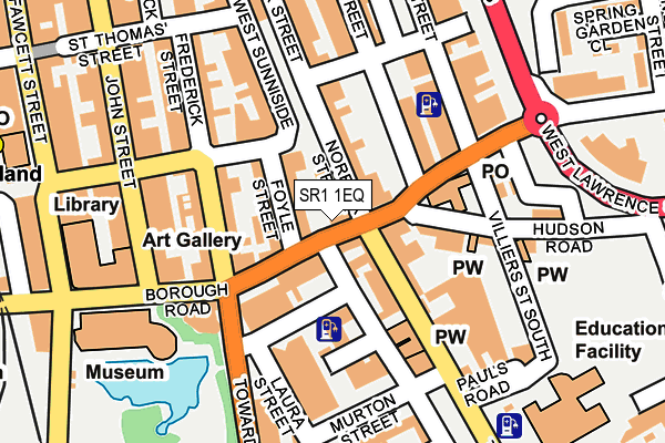 SR1 1EQ map - OS OpenMap – Local (Ordnance Survey)