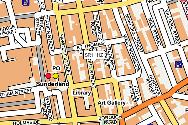 SR1 1HZ map - OS OpenMap – Local (Ordnance Survey)