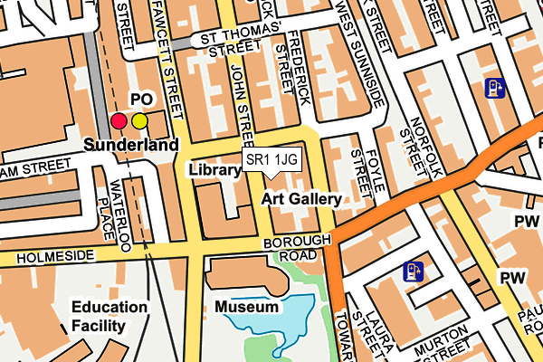SR1 1JG map - OS OpenMap – Local (Ordnance Survey)