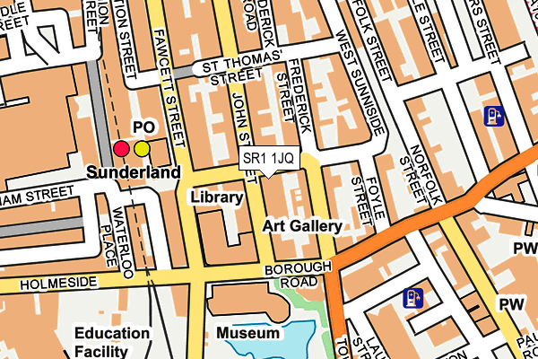 SR1 1JQ map - OS OpenMap – Local (Ordnance Survey)
