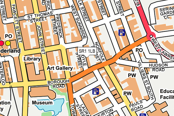 SR1 1LB map - OS OpenMap – Local (Ordnance Survey)