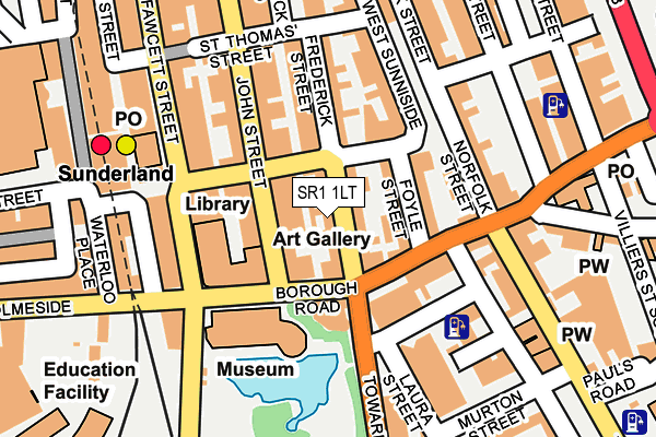 SR1 1LT map - OS OpenMap – Local (Ordnance Survey)