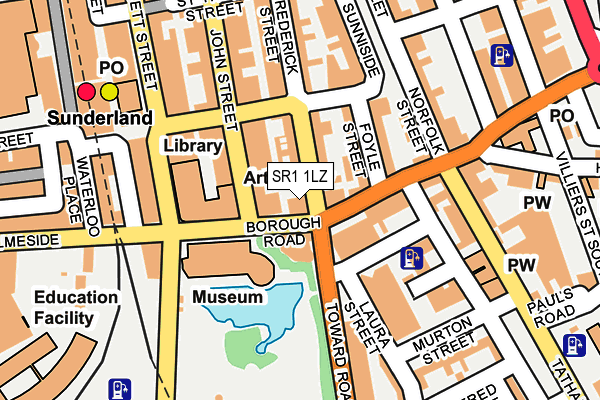 SR1 1LZ map - OS OpenMap – Local (Ordnance Survey)