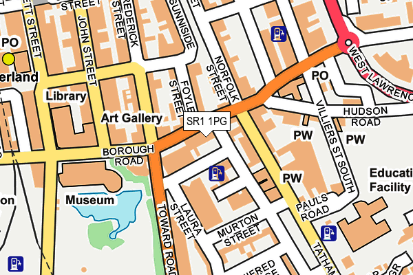 SR1 1PG map - OS OpenMap – Local (Ordnance Survey)