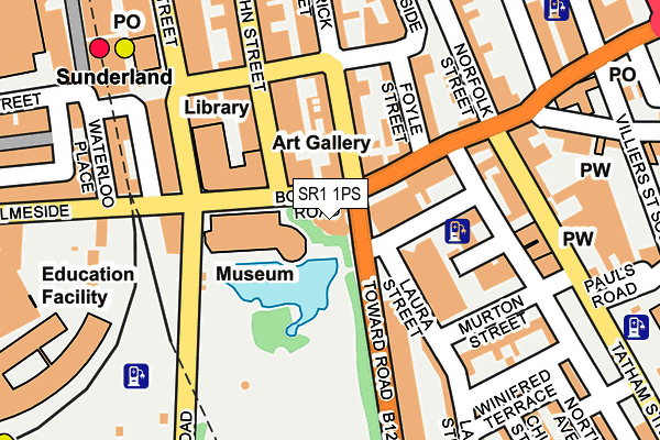 SR1 1PS map - OS OpenMap – Local (Ordnance Survey)