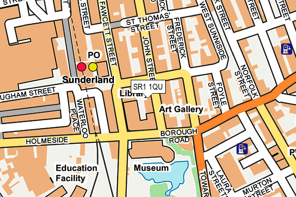 SR1 1QU map - OS OpenMap – Local (Ordnance Survey)