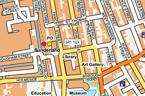 SR1 1QX map - OS OpenMap – Local (Ordnance Survey)