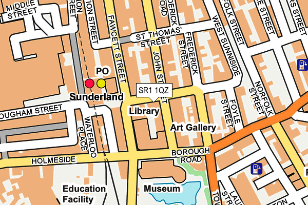 SR1 1QZ map - OS OpenMap – Local (Ordnance Survey)