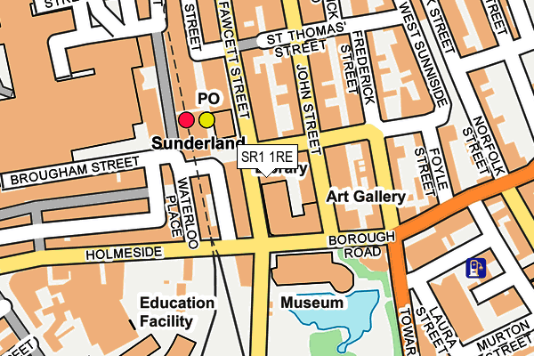 SR1 1RE map - OS OpenMap – Local (Ordnance Survey)
