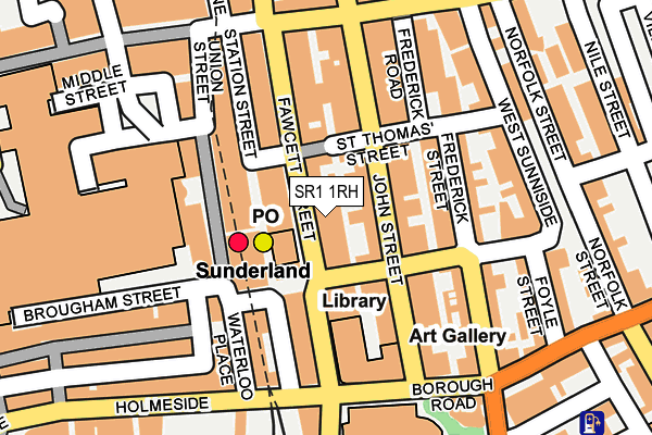 SR1 1RH map - OS OpenMap – Local (Ordnance Survey)