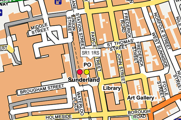 SR1 1RS map - OS OpenMap – Local (Ordnance Survey)