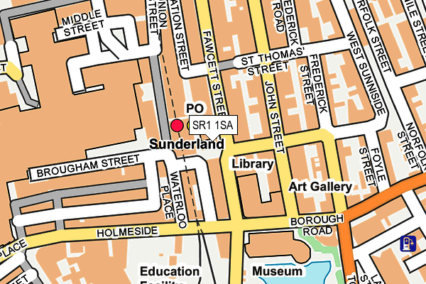 SR1 1SA map - OS OpenMap – Local (Ordnance Survey)