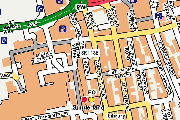 SR1 1SE map - OS OpenMap – Local (Ordnance Survey)