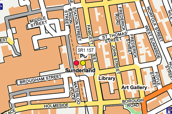 SR1 1ST map - OS OpenMap – Local (Ordnance Survey)