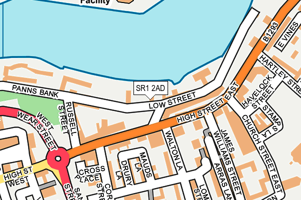 SR1 2AD map - OS OpenMap – Local (Ordnance Survey)