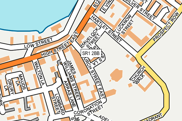 SR1 2BB map - OS OpenMap – Local (Ordnance Survey)