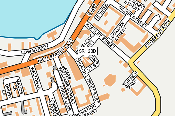 SR1 2BD map - OS OpenMap – Local (Ordnance Survey)