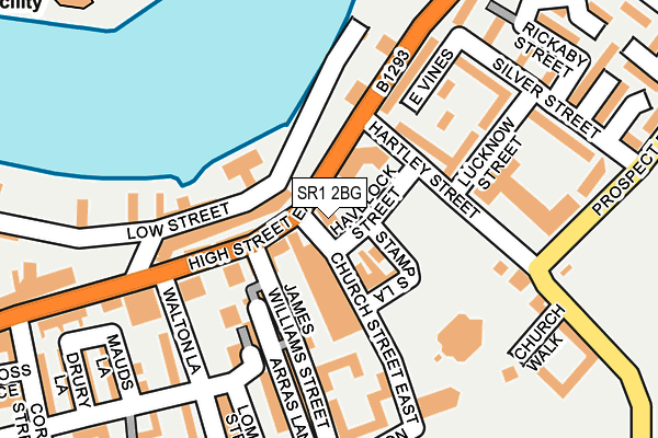 SR1 2BG map - OS OpenMap – Local (Ordnance Survey)