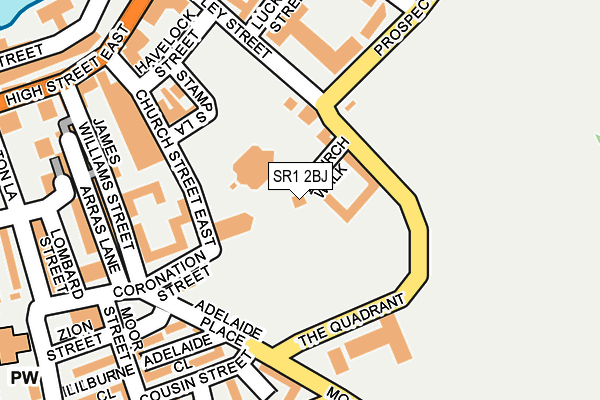 SR1 2BJ map - OS OpenMap – Local (Ordnance Survey)