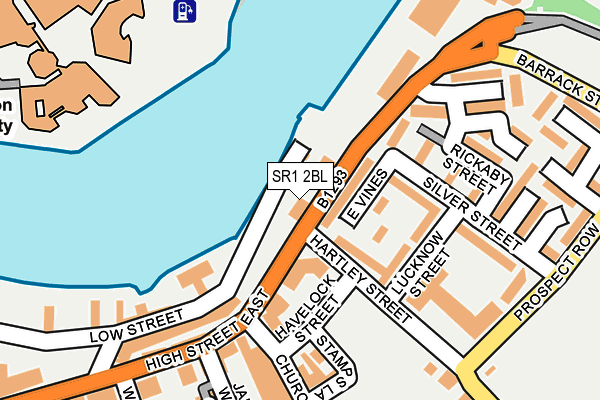 SR1 2BL map - OS OpenMap – Local (Ordnance Survey)